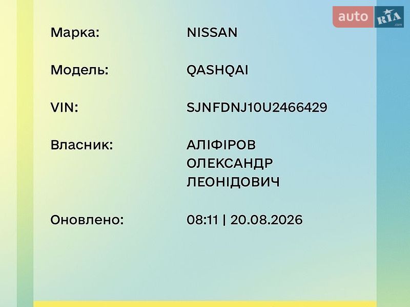 Фото Nissan Qashqai з оголошення AUTO.RIA