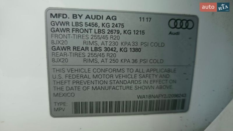 Фото Audi Q5 з оголошення AUTO.RIA