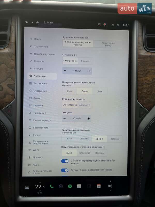 Фото Tesla Model S з оголошення AUTO.RIA