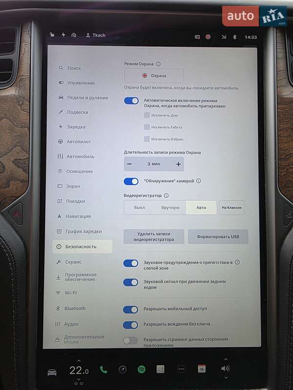 Фото Tesla Model S з оголошення AUTO.RIA