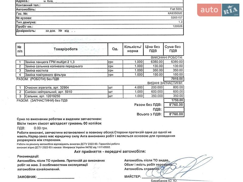 Фото Fiat 500L з оголошення AUTO.RIA